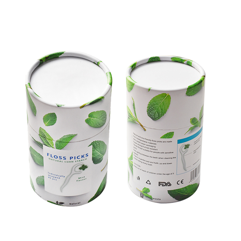 Promotion Vegan High quality biodegradable floss 45 pieces corn starch  floss pick dental floss tooth pick for home use