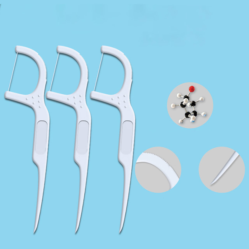 Bulk Biodegradable Personalized Eco Friendly Flosser Vegan Silk Tooth Nylon Dental mint dental floss picks with travel c
