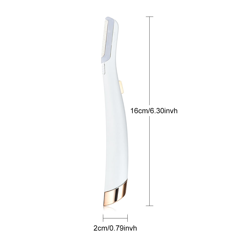 Epsilon Led Luminous Mini Lady Electric Blade Hair Remover Eyebrow Depilator Eye Brow Trimmer Shaver Set With 6 Shaving 