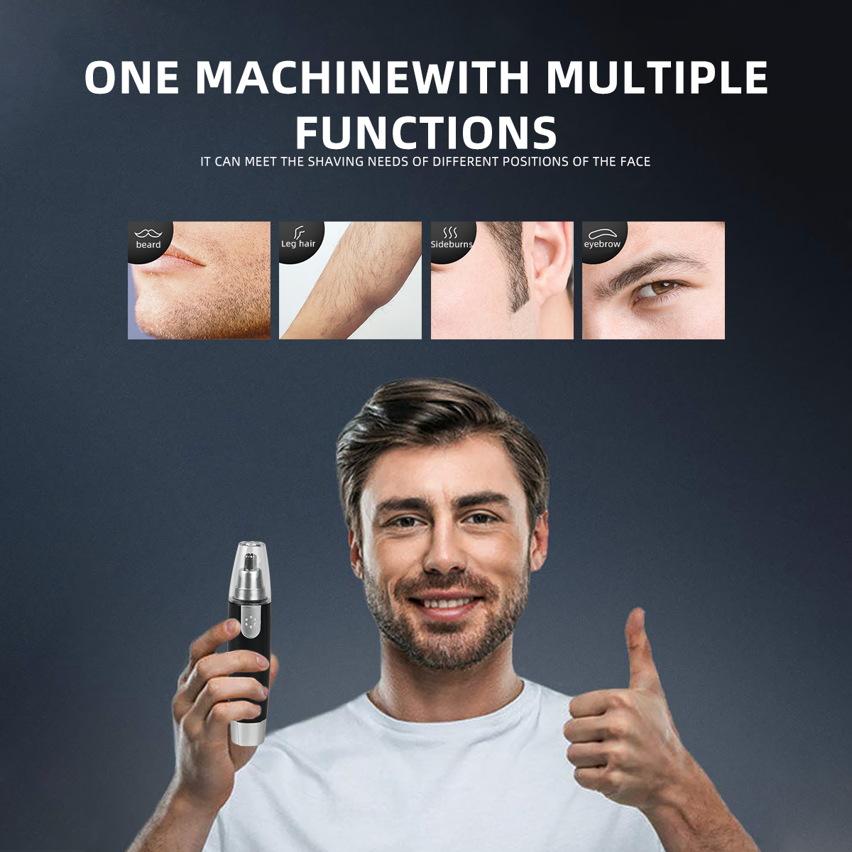 Deiu Best Pen Hair Men Shaving Removal Electric Man Woman Beard Slim Black Nose Hrai Trimmer