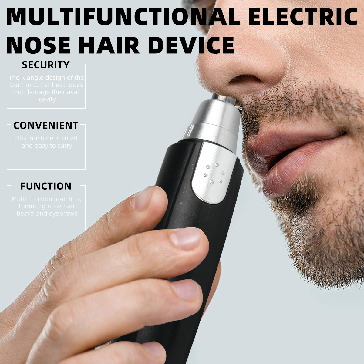 Deiu Best Pen Hair Men Shaving Removal Electric Man Woman Beard Slim Black Nose Hrai Trimmer