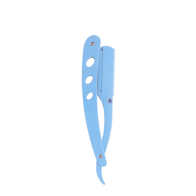 Professional Stainless Steel Full Black Parker Straight Barber Razor with   and Packing