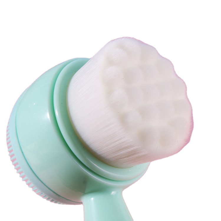 Hot Selling Private Label  Face Cleaning Brush 2 In 1 Skin Cleansing Facial Brush Make Up Tools