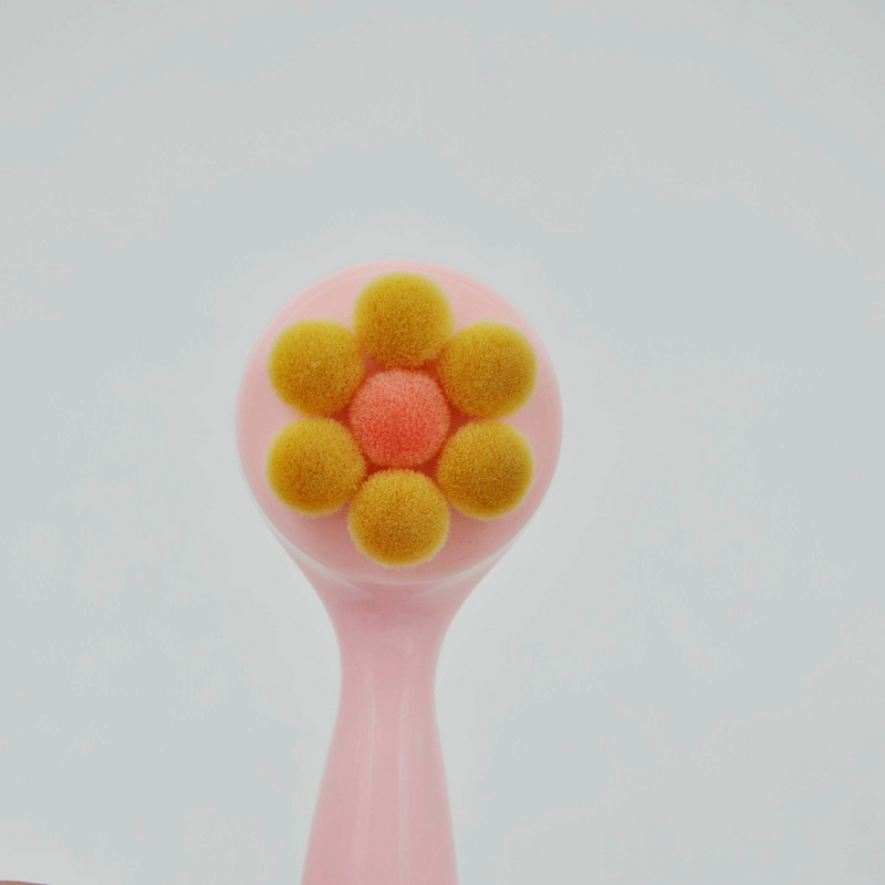 portable heart facial cleansing brush with small MOQ ready to ship good quality new flower design Valentine's Day gifts