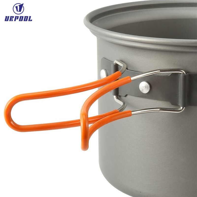 Hiking camping cookware set aluminum backpacking cook set  professional cookware mess kit