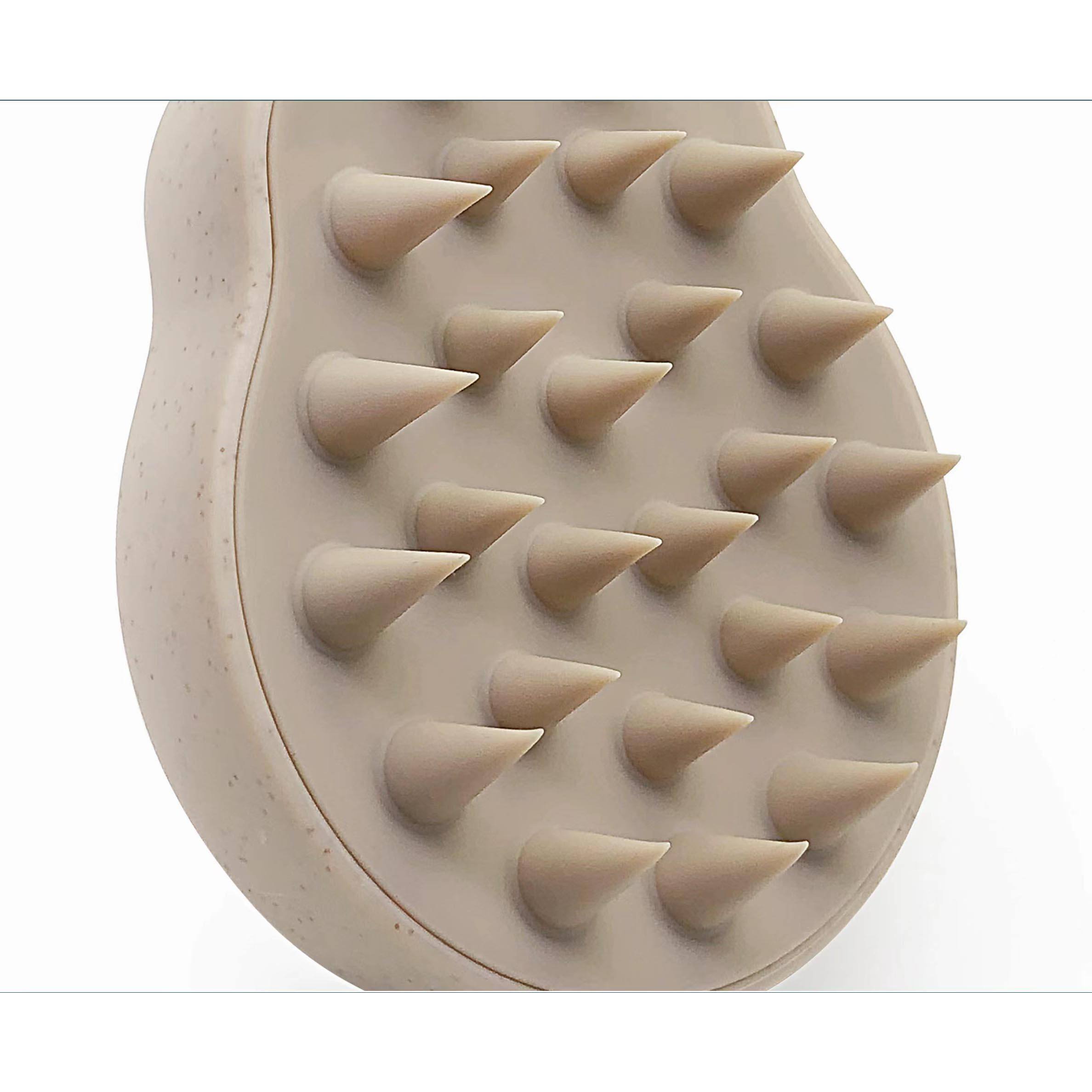  Wheat Straw Hair Shampoo Brush Flexible Soft Silicone Care Scalp Massager Hair Brush For Hair Care Head Relaxa