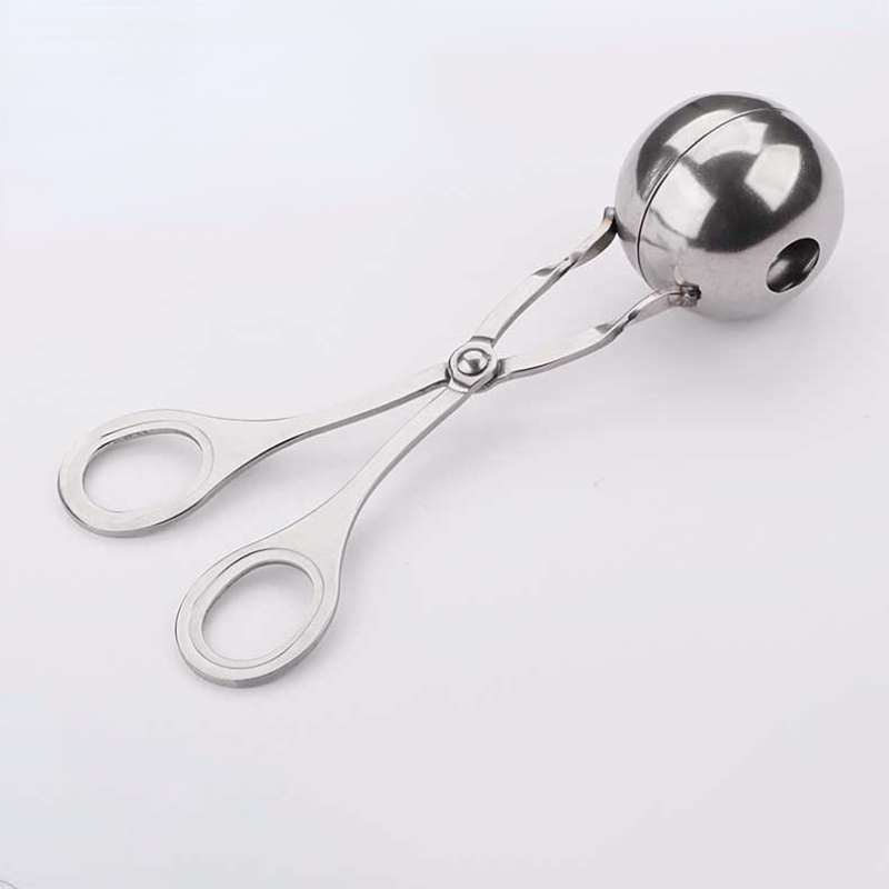 Stainless Steel Meat Baller Non-Stick Meatball Maker Tongs for Cake, Ice Cream Cookie Dough Scoop for Kitchen, Ball Size