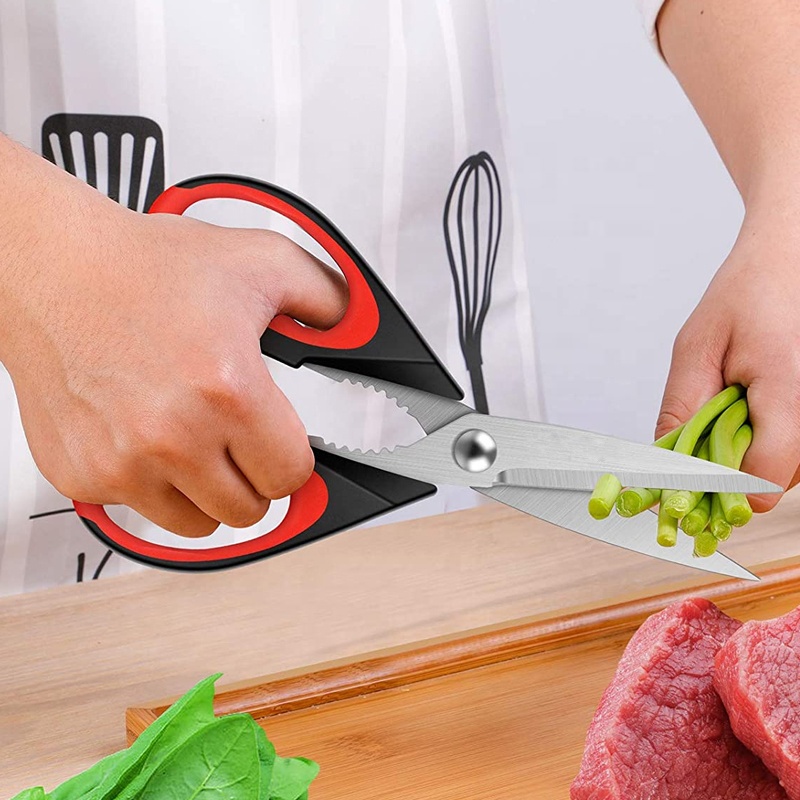 Food Cooking Scissors Stainless Steel Utility Poultry Heavy Duty Meat Scissors Dishwasher Safe All Purpose Kitchen Shear