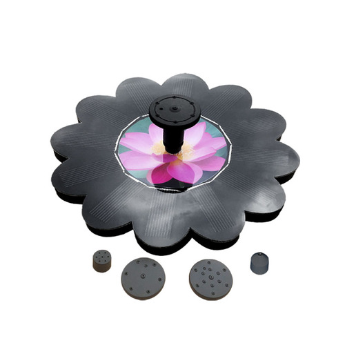 mini Solar Power Fountain no battery  Green Lotus Leaf fountain solar  Outdoor Decoration for Birdbath, Garden