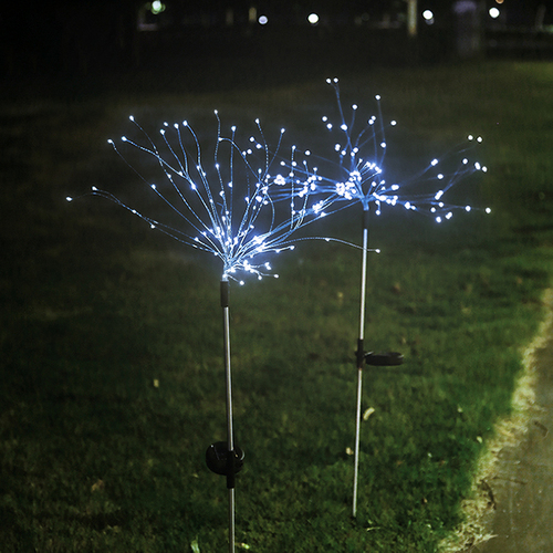 Solar Ground Firework Light Dandelion Copper Wire Light String Outdoor Waterproof  Garland Decoration Light