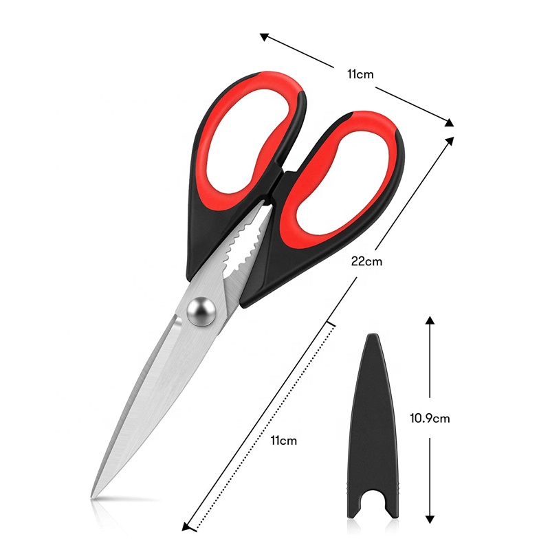 Food Cooking Scissors Stainless Steel Utility Poultry Heavy Duty Meat Scissors Dishwasher Safe All Purpose Kitchen Shear