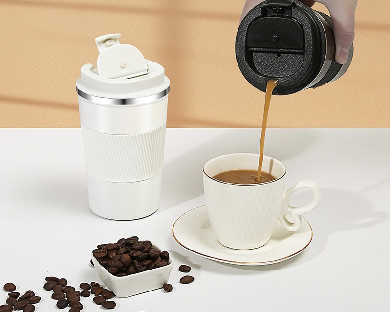 Reusable Leakproof Insulated Stainless Steel Tumbler Travel Car Coffee Mug Cups with Silicone Sleeve