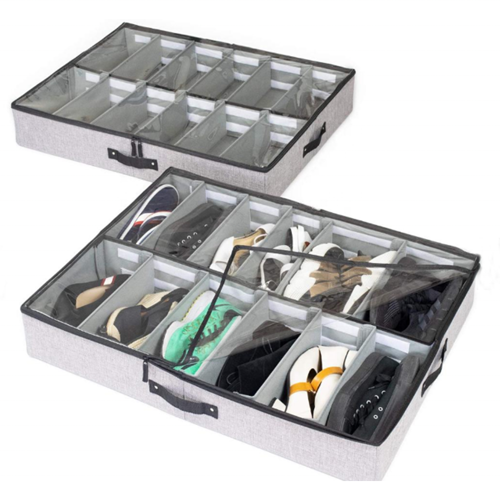Sturdy and Breathable Materials 12-Compartment Storage Bag Shoe Organizer