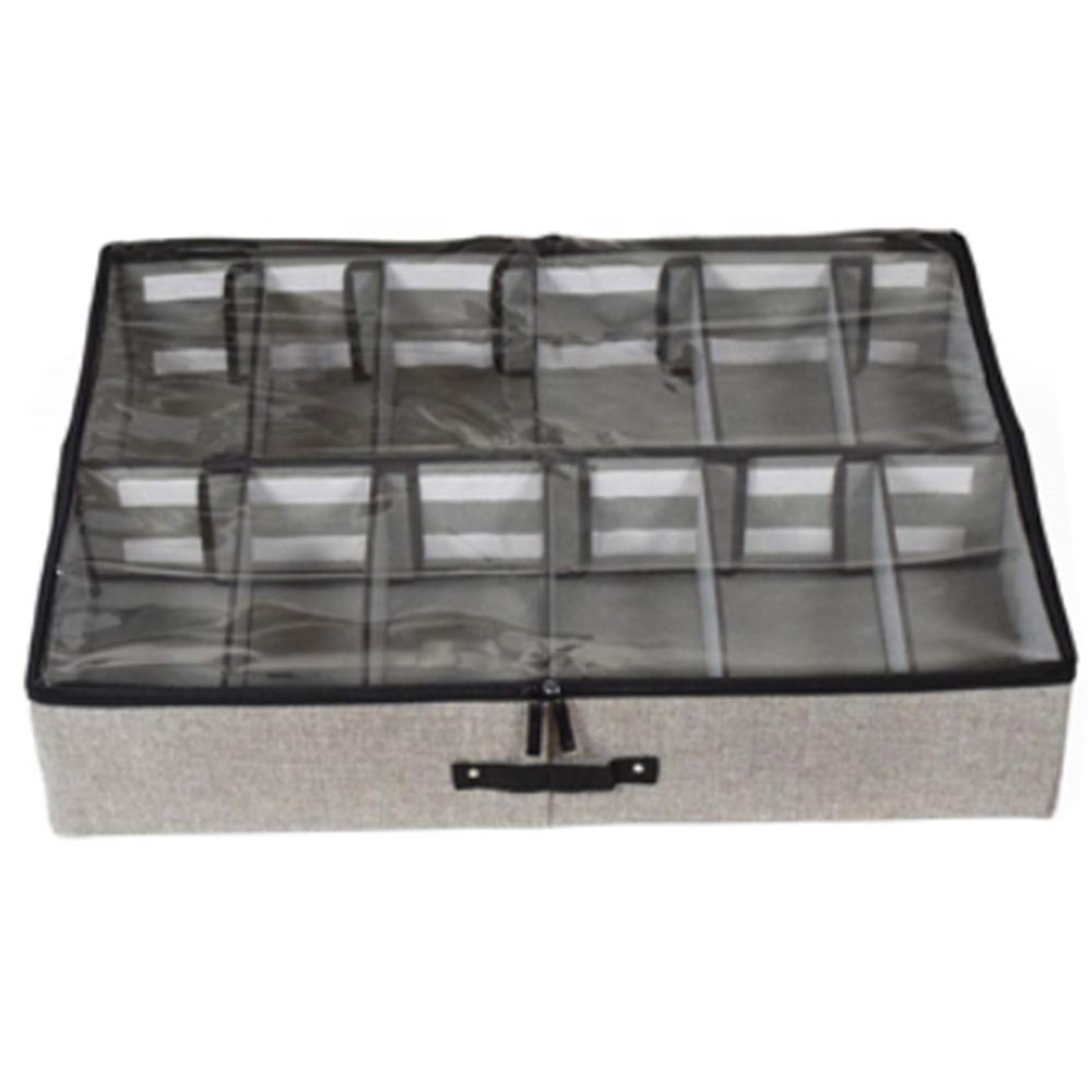 Sturdy and Breathable Materials 12-Compartment Storage Bag Shoe Organizer