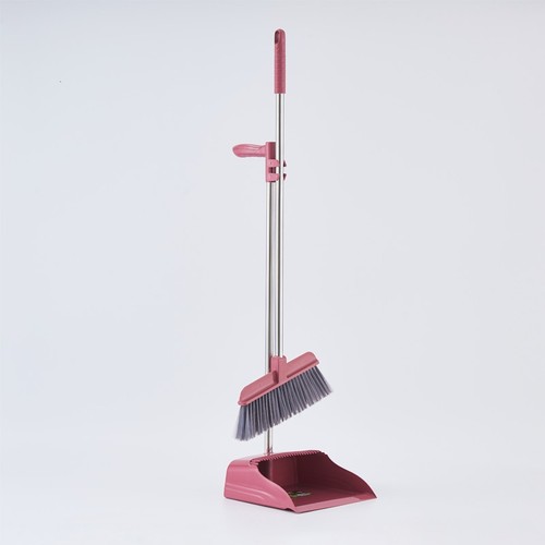 Household Cleaning Windproof Good Quality Materials Long Handle Easy To Sweep Broom And Dustpan Set Easy To Clean