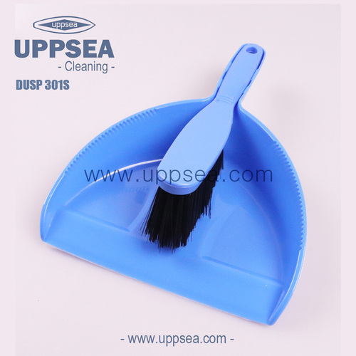 Mini Hand Whisk Broom and Snap-on Dustpan Set, Portable Dust Pan Set for Floor, Sofa, Desk, Keyboard, Car (Blue)