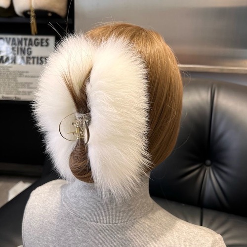 Fashion Real Fur Hair Clip Women Fashion Accessories For Hair Women Fashion Hair Plush Fur Hairpin for Girls Hairpin