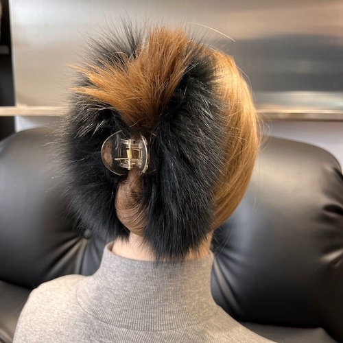 Fashion Real Fur Hair Clip Women Fashion Accessories For Hair Women Fashion Hair Plush Fur Hairpin for Girls Hairpin