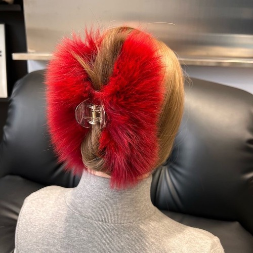 Fashion Real Fur Hair Clip Women Fashion Accessories For Hair Women Fashion Hair Plush Fur Hairpin for Girls Hairpin
