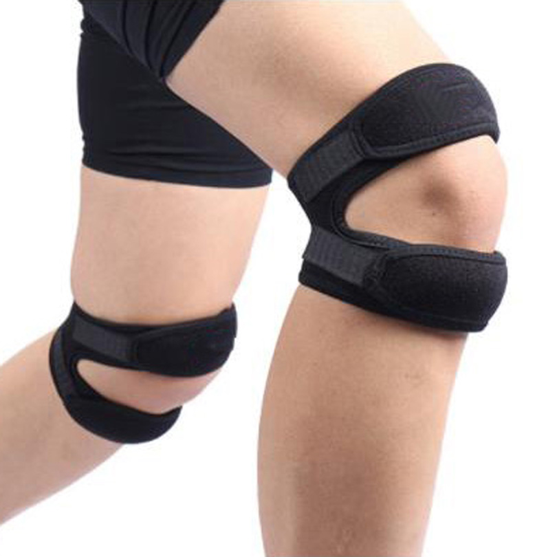 Sports Kneepad Double Patellar Knee Patella Tendon Support Strap Brace Pad Protector Open Knee Wrap Strap Band