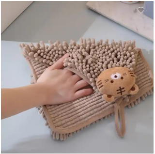 Bathroom Decorative Hand Towel Cute Chenille Soft Hanging Hand Towel 