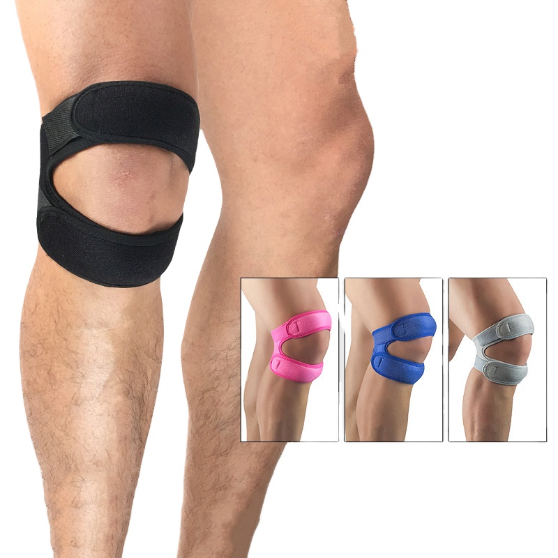 Sports Kneepad Double Patellar Knee Patella Tendon Support Strap Brace Pad Protector Open Knee Wrap Strap Band