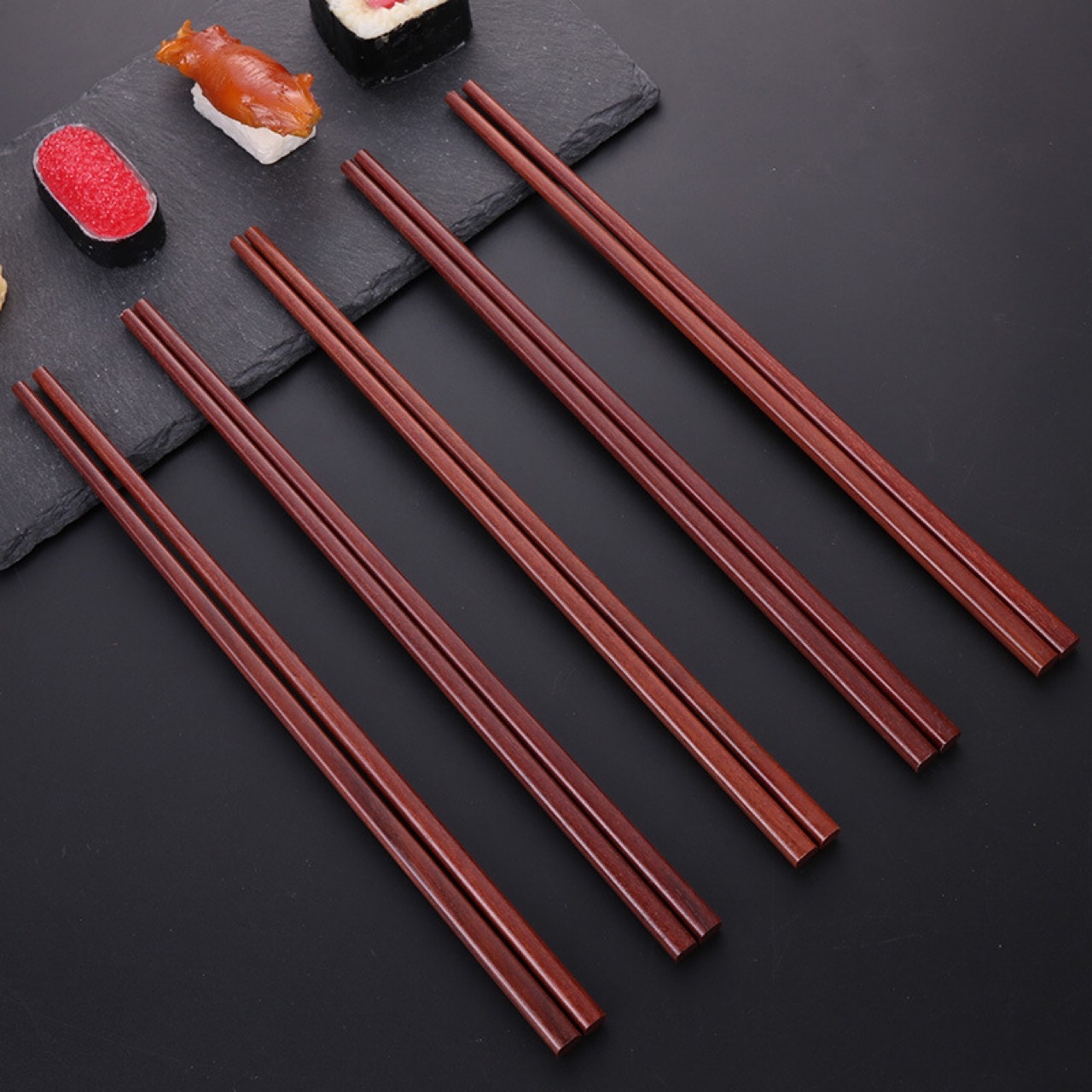 Chopsticks Made Of Solid Wood For Household Use (Five Pairs/ Set) 