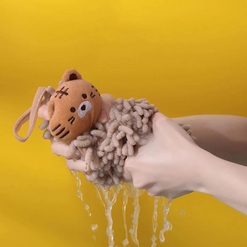 Cute Chenille Soft Hanging Hand Towels Absorbent Thick Kitchen Bathroom Microfiber Towel Bulk