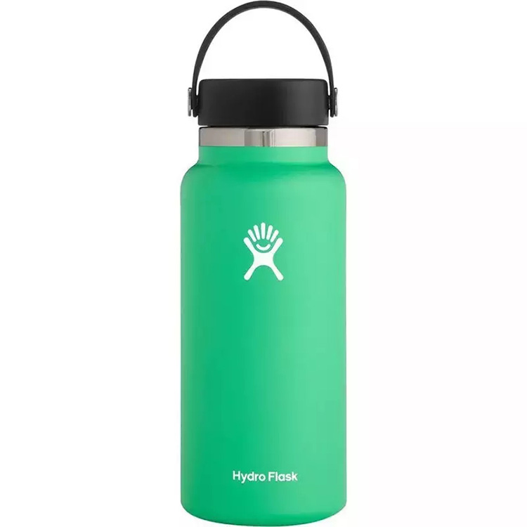 New stainless steel 40 oz water bottle insulated wide mouth retractable cover portable cup