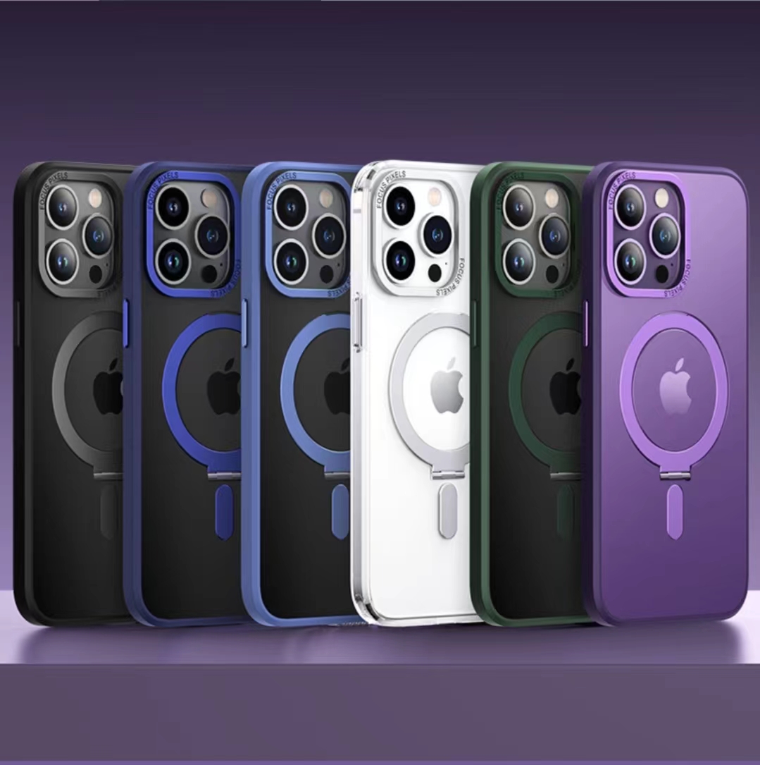For Mag Safe Kickstand Phone Cover Magnetic Phone Case For iPhone 14 Pro Charging Phone Case