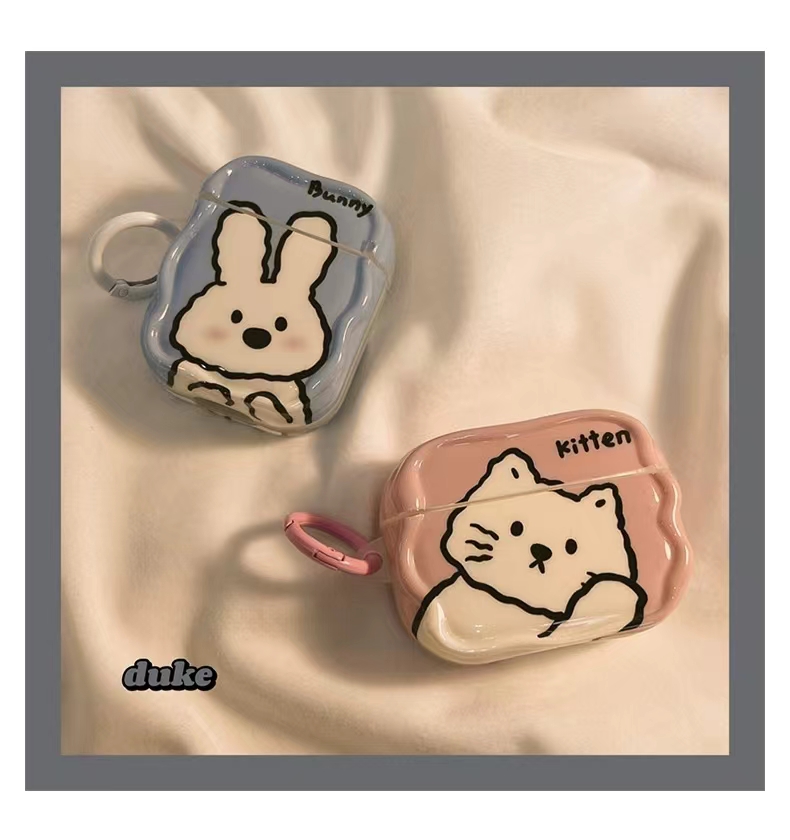 Popular cartoon cute simple wireless earphone protective cover