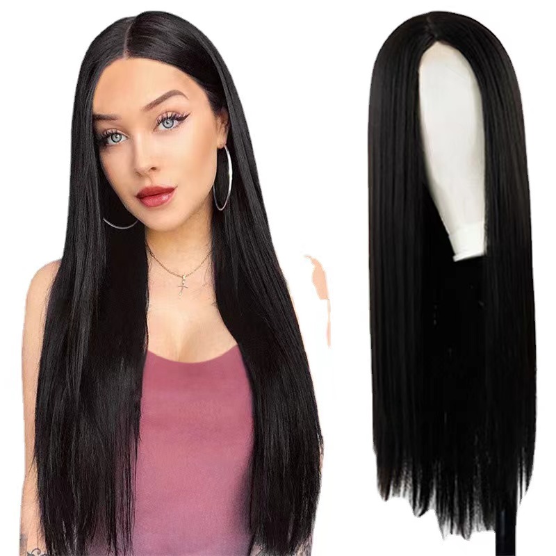 New Black Long Hair Wig