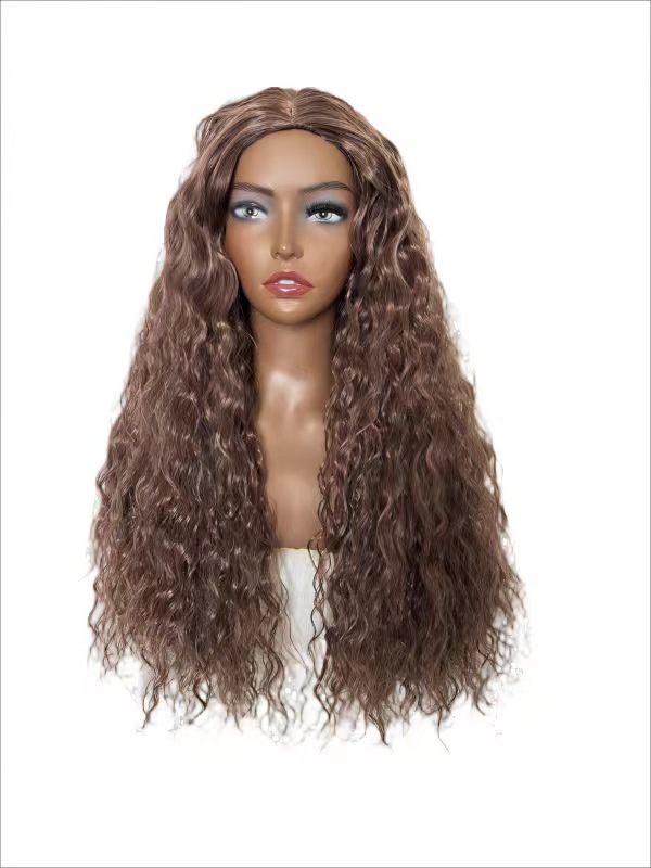 New fashionable colored long curly wig