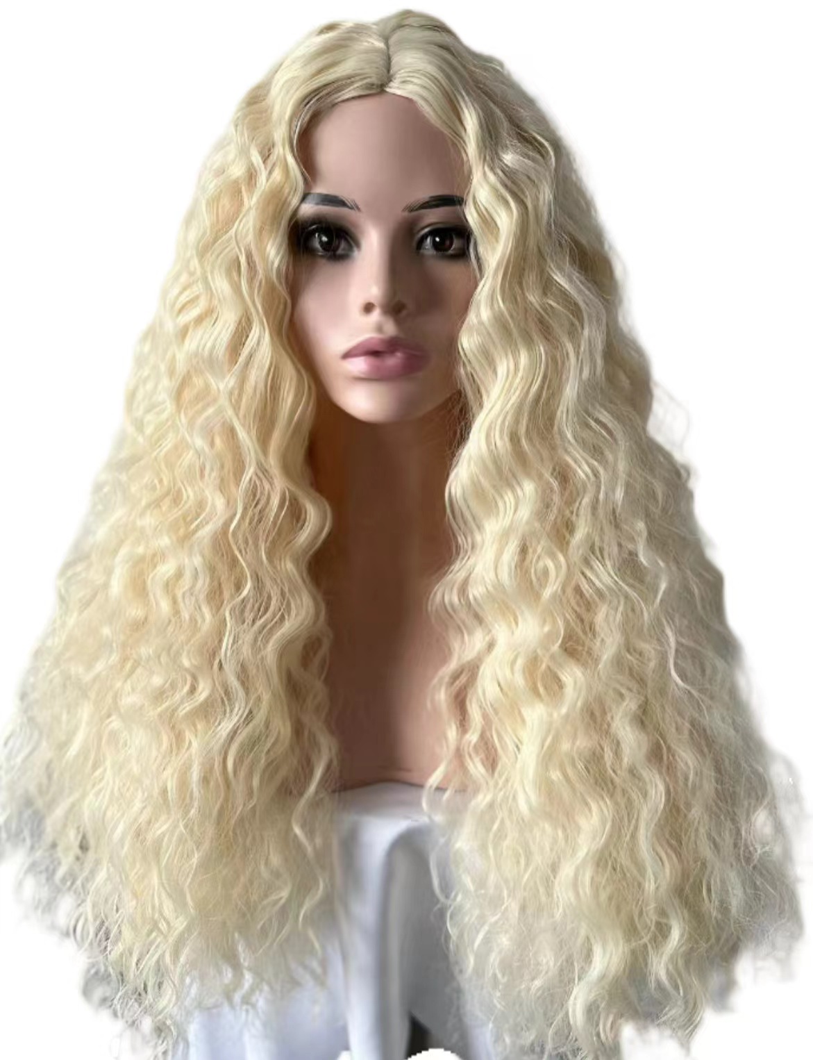 New fashionable colored long curly wig