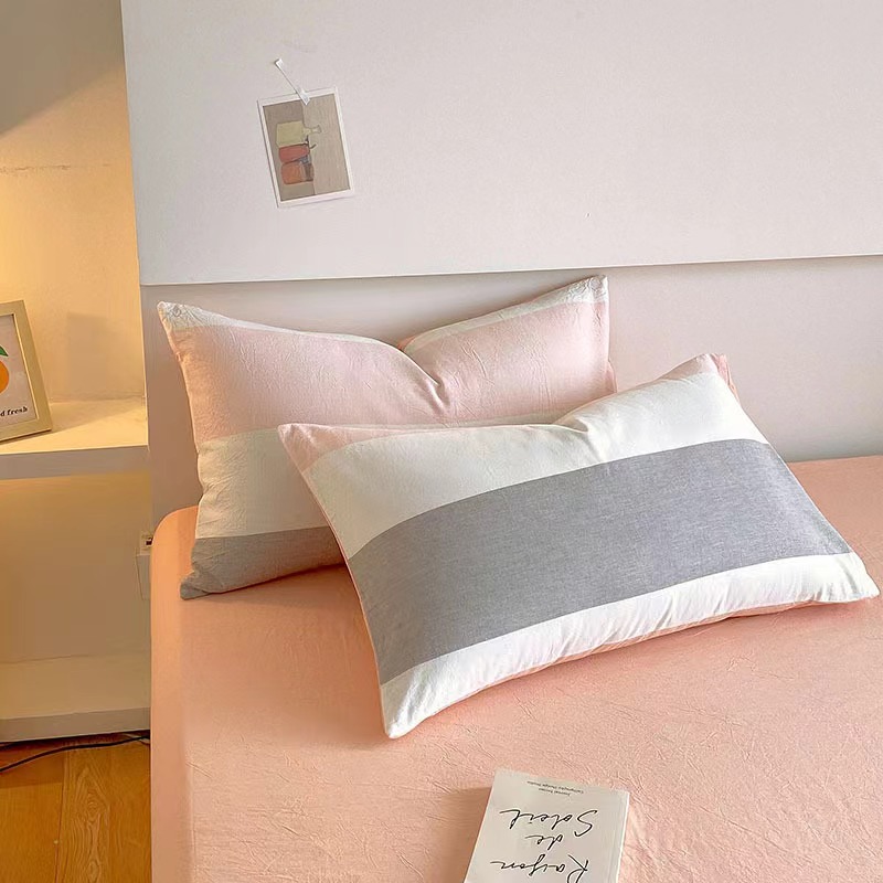Soft Plaid Cotton Pillowcases (Pair)