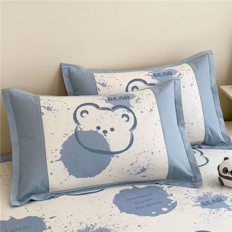 Premium Summer Ice Silk Cartoon Pillowcases set (2 Case)