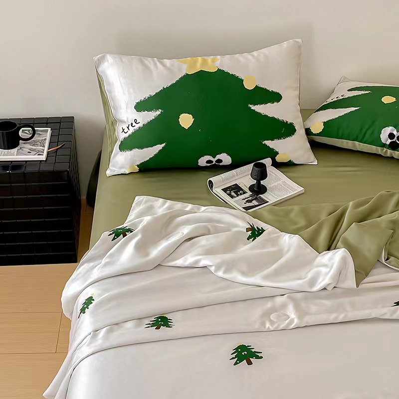 Popular Cartoon Silk Summer Cool Ice Pillow Cover (1 Case)