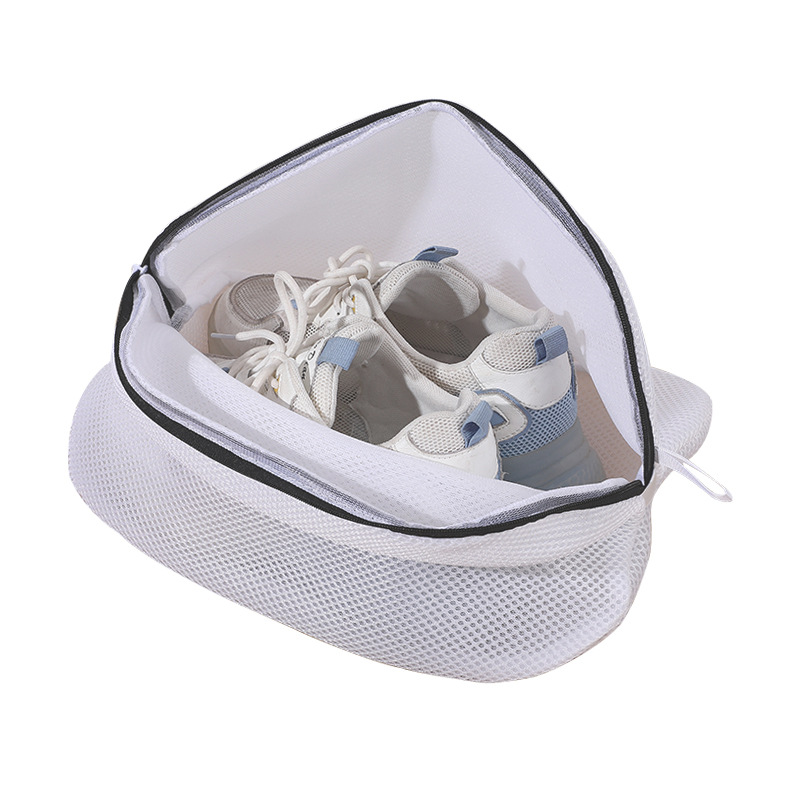 Mesh Shoes Washing Bag White Color Machine Washable Shoe Laundry Bag (1 Piece)