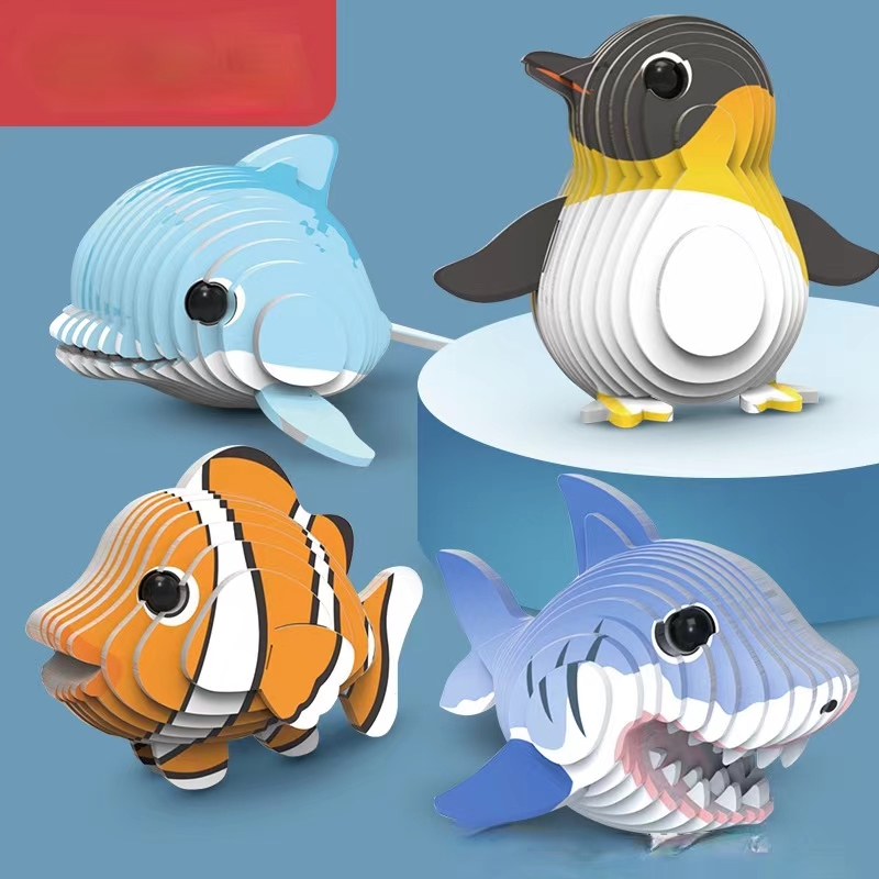 3D Puzzle of Animal Models for Children's Early Education Intelligence Toy