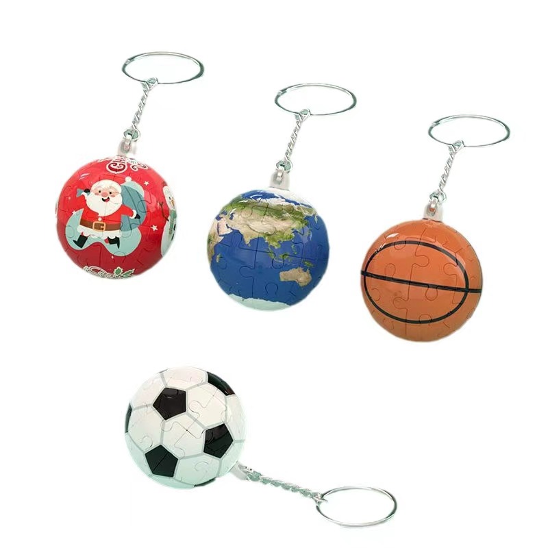 Ball 3D Puzzle Keychain Pendant