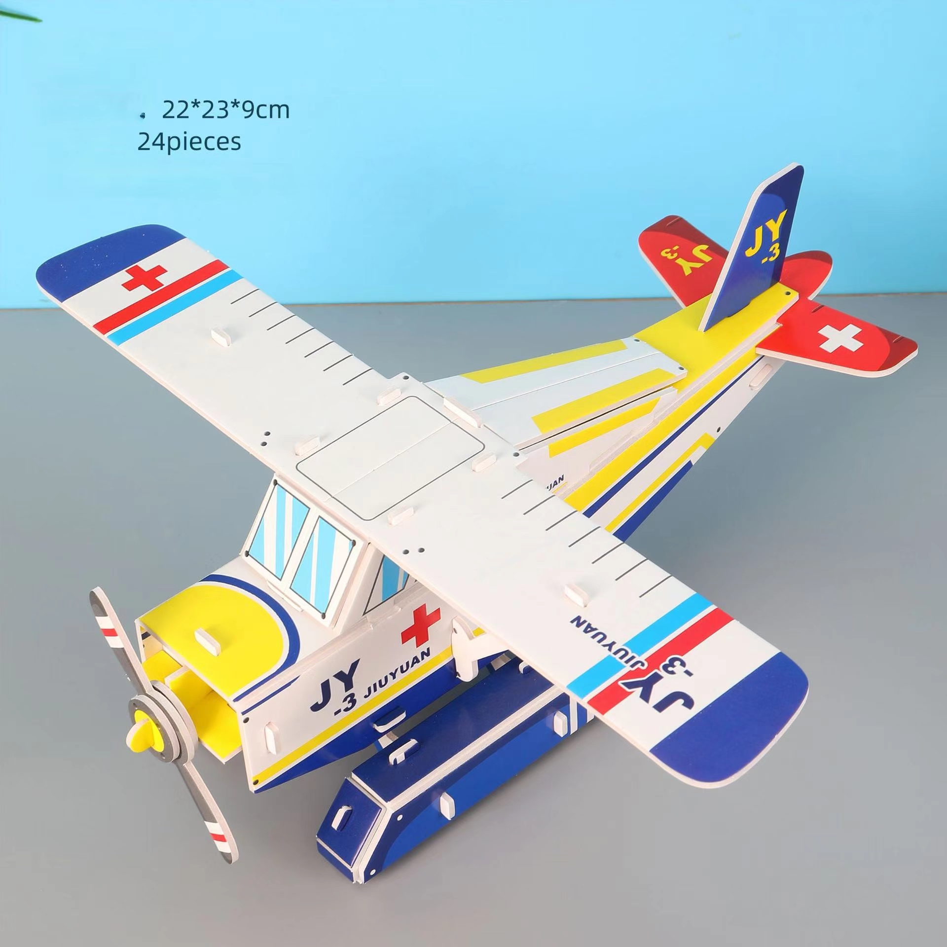 Children's Paper Assembled Airplane Model 3D Puzzle Toy