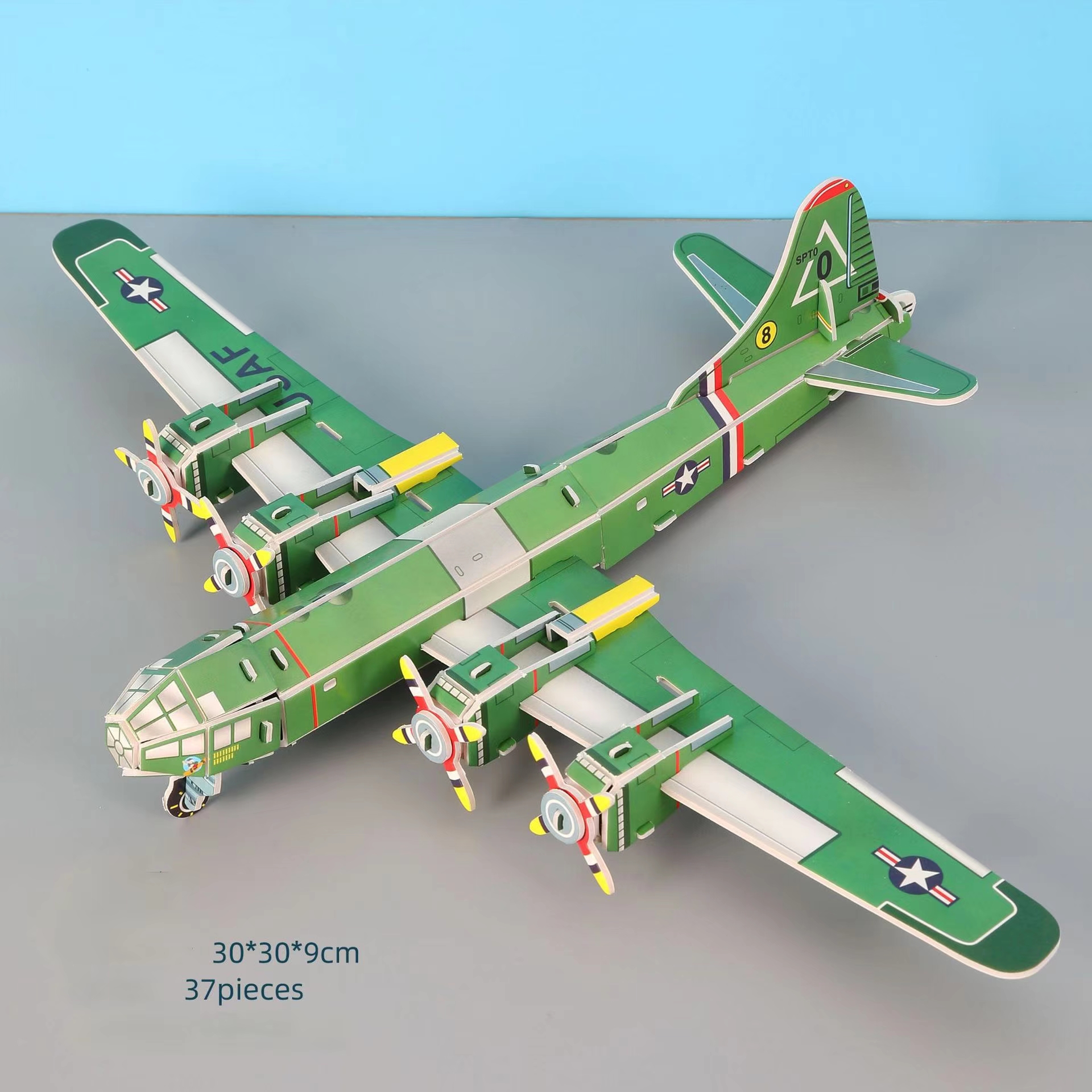 Children's Paper Assembled Airplane Model 3D Puzzle Toy