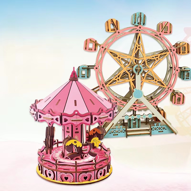 Wooden Brainstorming 3D Puzzle Toy for Girls