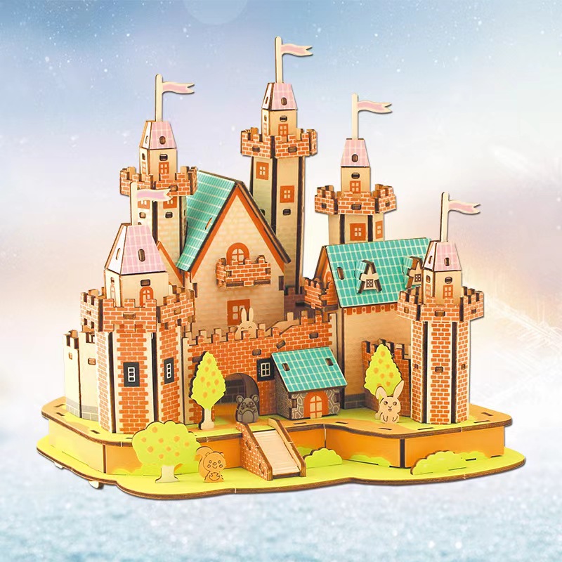 Wooden Brainstorming 3D Puzzle Toy for Girls