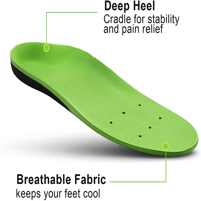 High Arch Orthotic Insoles Plantar Fasciitis Pain Flat Foot Sports Insoles Unisex Arch Support Shock Cushion Insoles