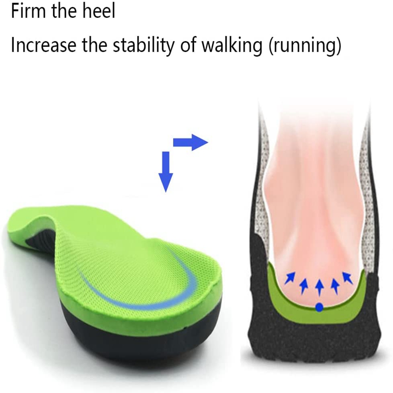 High Arch Orthotic Insoles Plantar Fasciitis Pain Flat Foot Sports Insoles Unisex Arch Support Shock Cushion Insoles