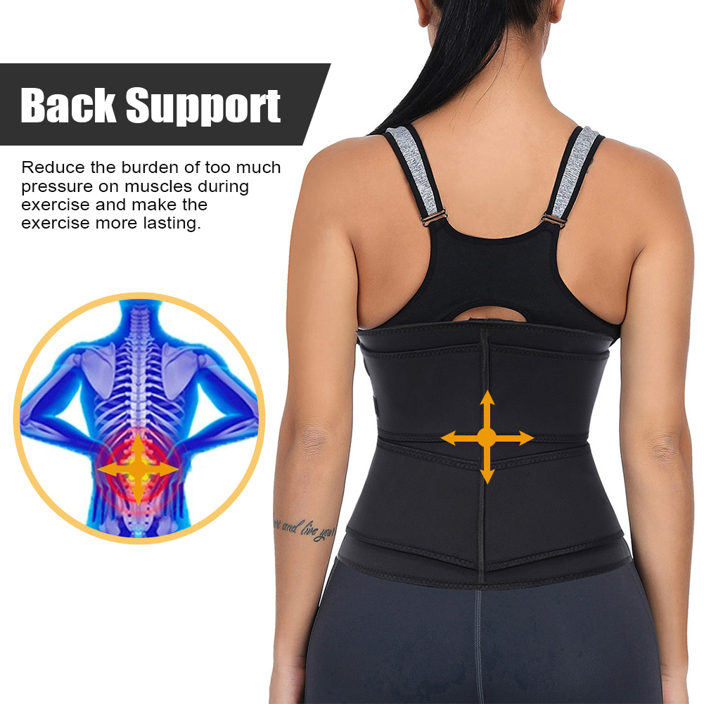 Waist Trainer Double Belt Short Torso Steel Boned Plus Size Waist Trainer Latex Corset Waist Trainer