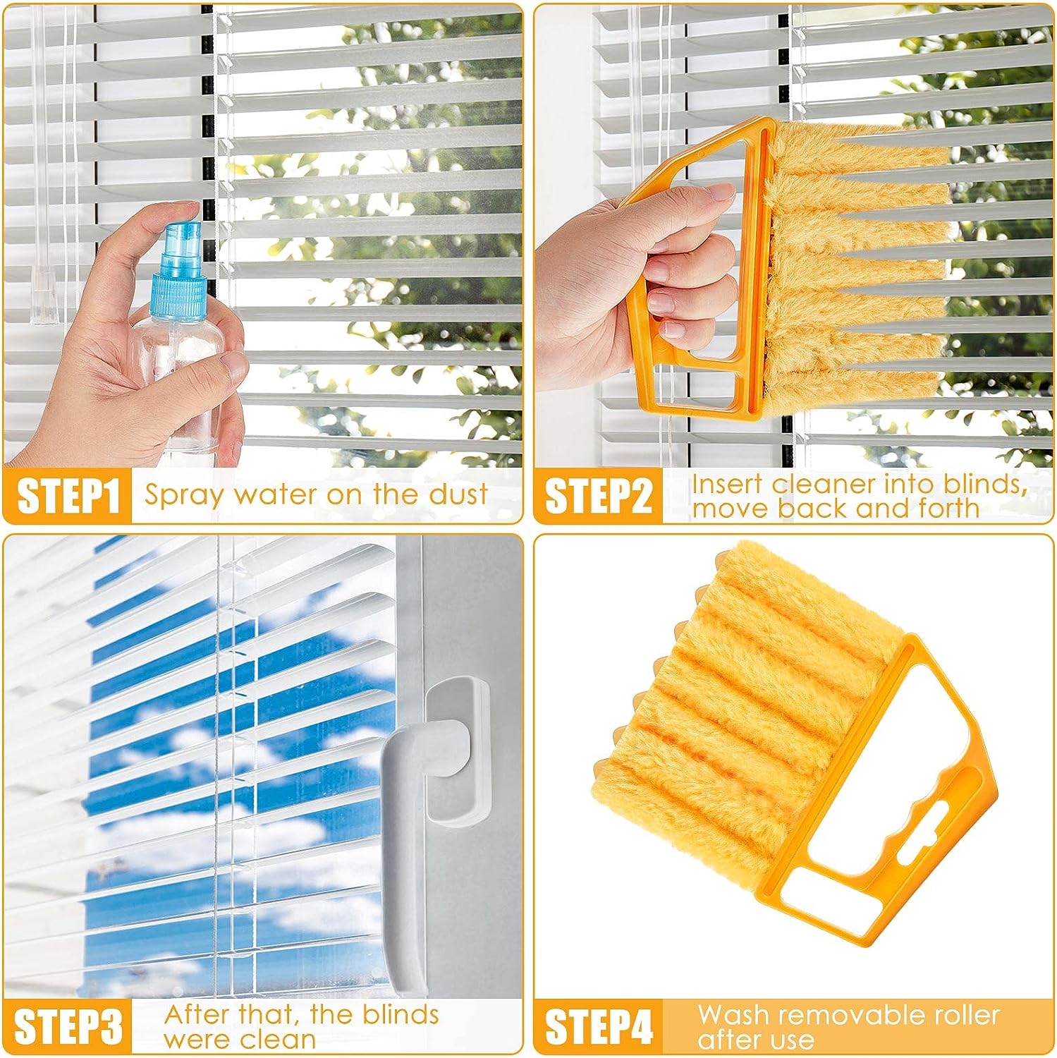 Window Venetian Blind Cleaner Duster Tools Brush Microfiber Groove Gap Window Blinds Shutters Air Conditioner Duster