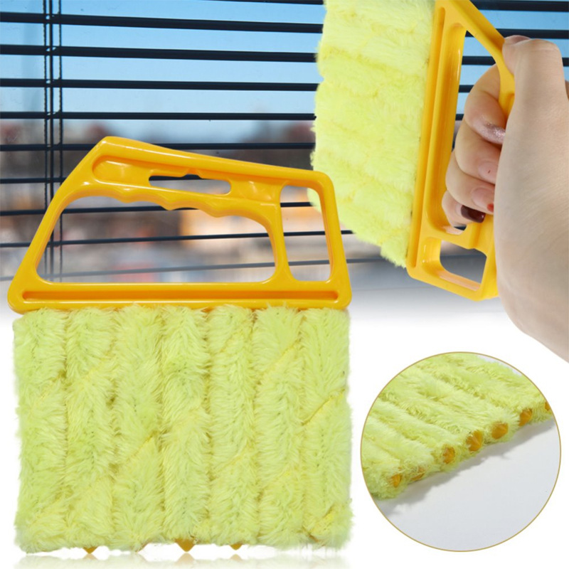 Window Venetian Blind Cleaner Duster Tools Brush Microfiber Groove Gap Window Blinds Shutters Air Conditioner Duster