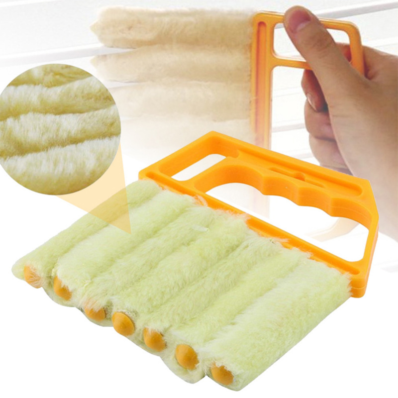 Window Venetian Blind Cleaner Duster Tools Brush Microfiber Groove Gap Window Blinds Shutters Air Conditioner Duster